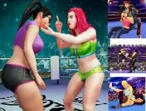 Women Wrestling Fight Re...